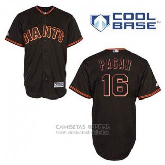 Camiseta Beisbol Hombre San Francisco Giants Angel Pagan 16 Negro Cool Base