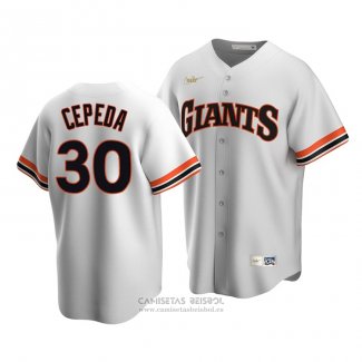 Camiseta Beisbol Hombre San Francisco Giants Orlando Cepeda Cooperstown Collection Primera Blanco