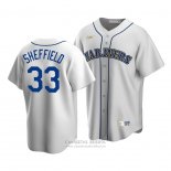 Camiseta Beisbol Hombre Seattle Mariners Justus Sheffield Cooperstown Collection Primera Blanco