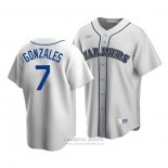 Camiseta Beisbol Hombre Seattle Mariners Marco Gonzales Cooperstown Collection Primera Blanco