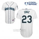 Camiseta Beisbol Hombre Seattle Mariners Nelson Cruz 23 Blanco Primera Cool Base