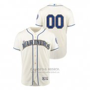 Camiseta Beisbol Hombre Seattle Mariners Personalizada Hispanic Heritage Flex Base Crema