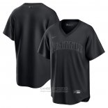Camiseta Beisbol Hombre Seattle Mariners Replica Negro