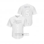 Camiseta Beisbol Hombre Tampa Bay Rays Matt Duffy 2019 Players Weekend Replica Blanco