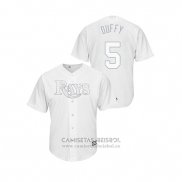 Camiseta Beisbol Hombre Tampa Bay Rays Matt Duffy 2019 Players Weekend Replica Blanco