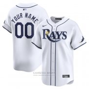 Camiseta Beisbol Hombre Tampa Bay Rays Primera Limited Personalizada Blanco
