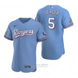 Camiseta Beisbol Hombre Texas Rangers Corey Seager Autentico Alterno Azul
