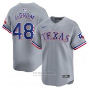 Camiseta Beisbol Hombre Texas Rangers Jacob deGrom Segunda Limited Gris