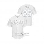 Camiseta Beisbol Hombre Texas Rangers Jose Leclerc 2019 Players Weekend Replica Blanco