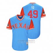 Camiseta Beisbol Hombre Texas Rangers Yovani Gallardo 2018 LLWS Players Weekend Yo Azul