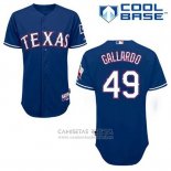 Camiseta Beisbol Hombre Texas Rangers Yovani Gallardo 49 Azul Alterno Cool Base