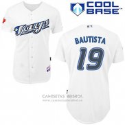 Camiseta Beisbol Hombre Toronto Blue Jays Blanco Jose Bautista Cool Base Jugador