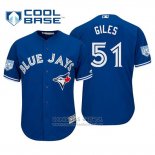 Camiseta Beisbol Hombre Toronto Blue Jays Ken Giles Cool Base Entrenamiento de Primavera 2019 Azul