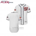 Camiseta Beisbol Hombre Washington Nationals 2018 Stars & Stripes Flex Base Blanco