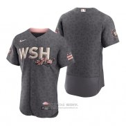 Camiseta Beisbol Hombre Washington Nationals 2022 City Connect Autentico Gris