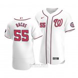 Camiseta Beisbol Hombre Washington Nationals Dakota Bacus Autentico Primera Blanco