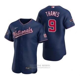 Camiseta Beisbol Hombre Washington Nationals Eric Thames Autentico Replica Azul