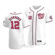 Camiseta Beisbol Hombre Washington Nationals Kyle Schwarber Autentico Primera Blanco