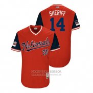 Camiseta Beisbol Hombre Washington Nationals Mark Reynolds 2018 LLWS Players Weekend Sheriff Rojo