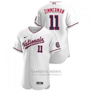 Camiseta Beisbol Hombre Washington Nationals Ryan Zimmerman Autentico 2020 Alterno Blanco
