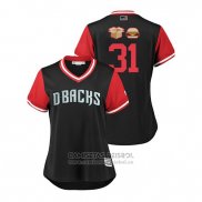 Camiseta Beisbol Mujer Arizona Diamondbacks Brad Boxberger 2018 LLWS Players Weekend Box Hamburger Negro