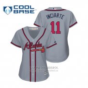 Camiseta Beisbol Mujer Atlanta Braves Ender Inciarte Cool Base Road 2019 Gris