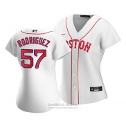 Camiseta Beisbol Mujer Boston Red Sox Eduardo Rodriguez 2021 Replica Blanco