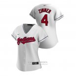 Camiseta Beisbol Mujer Cleveland Indians Bradley Zimmer 2020 Replica Primera Blanco