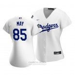 Camiseta Beisbol Mujer Los Angeles Dodgers Dustin May 2020 Primera Replica Blanco