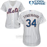 Camiseta Beisbol Mujer New York Mets Noah Syndergaard Cool Base Blanco