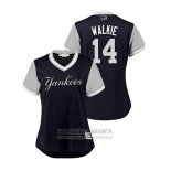 Camiseta Beisbol Mujer New York Yankees Neil Walker 2018 LLWS Players Weekend Walkie Azul