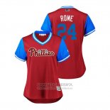 Camiseta Beisbol Mujer Philadelphia Phillies Roman Quinn 2018 LLWS Players Weekend Rome Scarlet