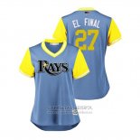 Camiseta Beisbol Mujer Tampa Bay Rays Carlos Gomez 2018 LLWS Players Weekend El Final Azul