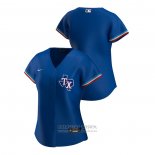 Camiseta Beisbol Mujer Texas Rangers Replica 2020 Alterno Azul
