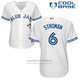 Camiseta Beisbol Mujer Toronto Blue Jays Marcus Stroman Cool Base Blanco