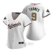 Camiseta Beisbol Mujer Washington Nationals Eric Thames 2020 Gold Program Replica Blanco