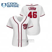 Camiseta Beisbol Mujer Washington Nationals Patrick Corbin Cool Base Primera Blanco