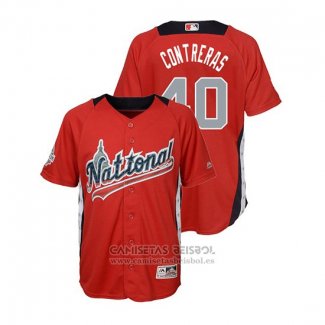 Camiseta Beisbol Nino All Star Willson Contreras 2018 Home Run Derby National League Rojo