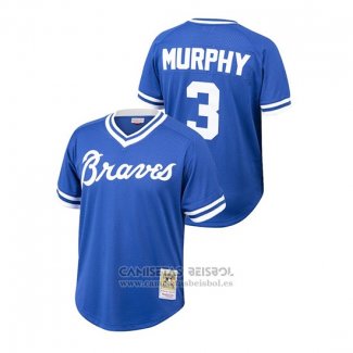 Camiseta Beisbol Nino Atlanta Braves Dale Murphy Cooperstown Collection Mesh Batting Practice Azul