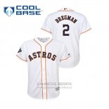 Camiseta Beisbol Nino Houston Astros Alex Bregman 2019 World Series Bound Cool Base Blanco