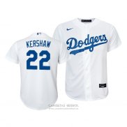 Camiseta Beisbol Nino Los Angeles Dodgers Clayton Kershaw Replica Primera 2020 Blanco