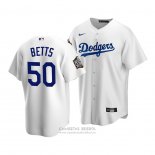 Camiseta Beisbol Nino Los Angeles Dodgers Mookie Betts 2020 Primera Replica Blanco