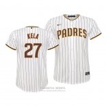 Camiseta Beisbol Nino San Diego Padres Keone Kela Replica Primera Blanco