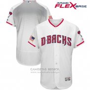 Camiseta Beisbol Hombre Arizona Diamondbacks 2017 Estrellas y Rayas Blanco Flex Base