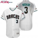 Camiseta Beisbol Hombre Arizona Diamondbacks 2017 Postemporada 3 Daniel Descalso Blanco Flex Base