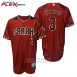 Camiseta Beisbol Hombre Arizona Diamondbacks 3 Daniel Descalso Rojo Negro Alterno Flex Base