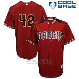 Camiseta Beisbol Hombre Arizona Diamondbacks 42 Jackie Robinson Rojo Cool Base