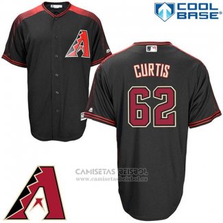 Camiseta Beisbol Hombre Arizona Diamondbacks 62 Zac Curtis Negro Cool Base