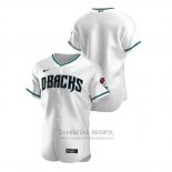 Camiseta Beisbol Hombre Arizona Diamondbacks Autentico Alterno Blanco Verde