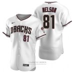 Camiseta Beisbol Hombre Arizona Diamondbacks Kyle Nelson Autentico Primera Blanco Camiseta Beisbol Hombre Arizona Diamondbacks Kyle Nelson Autentico Primera Blanco